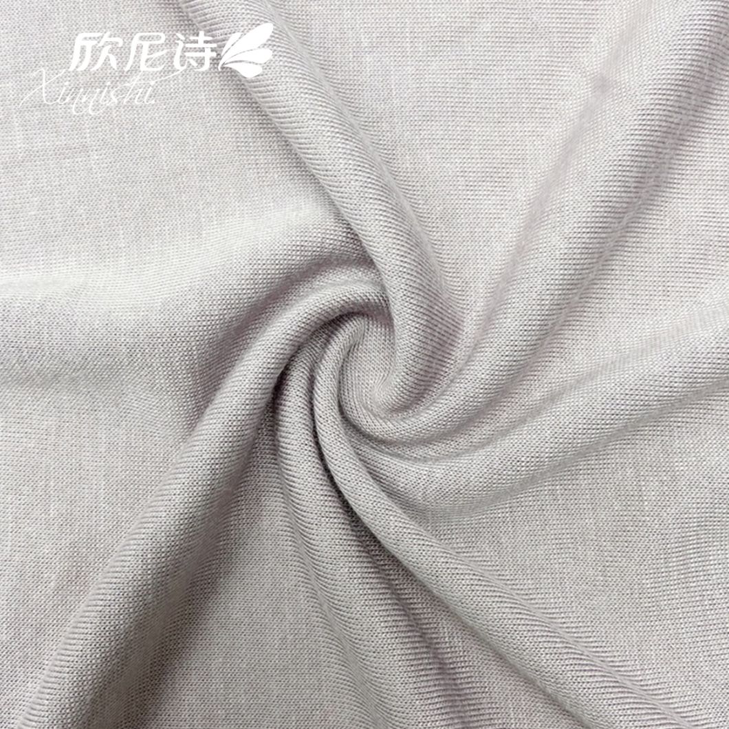 Comfortable Modal Stretch Knitted Sports Jersey Fabric 95%M 5%Sp Plain Dyed Fabric for Underwear or T-Shirt