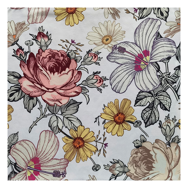 Customisable 90%Polyester 10%Spandex High Elastic Knitted Fabric Pattern Design Printed Fabric for Garment