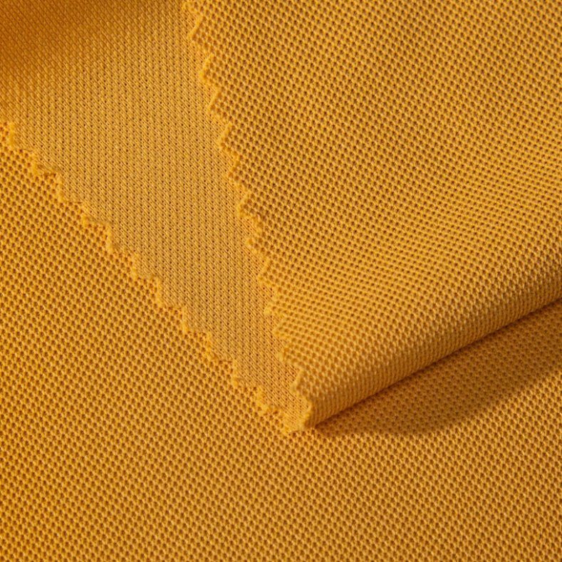 Manufacturer Bird Eye Mesh Fabric 110GSM Polyester Birds Eye Pique Knitted Sportswear Fabric -07