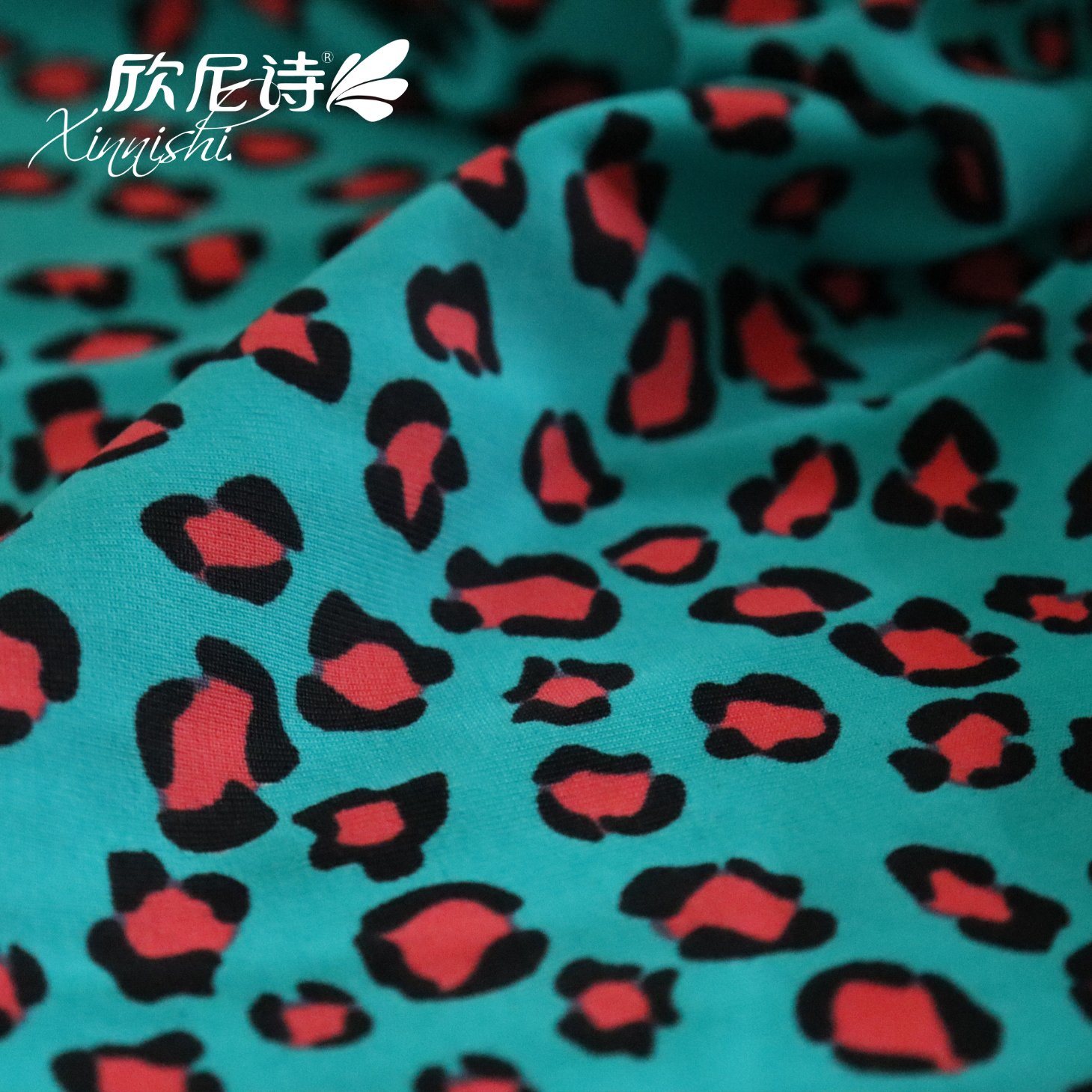 85 Polyester 15 Spandex Leopard Print Knit Textile Fabric for Lingerie Underwear Swimwear Garment