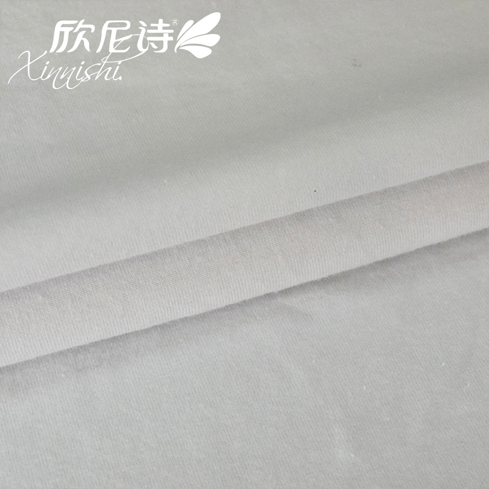 Jersey Fabric with 100%Cotton Breathable 4 Way Stretch Garment Fabric Single Jersey Knit Fabric for Female Male