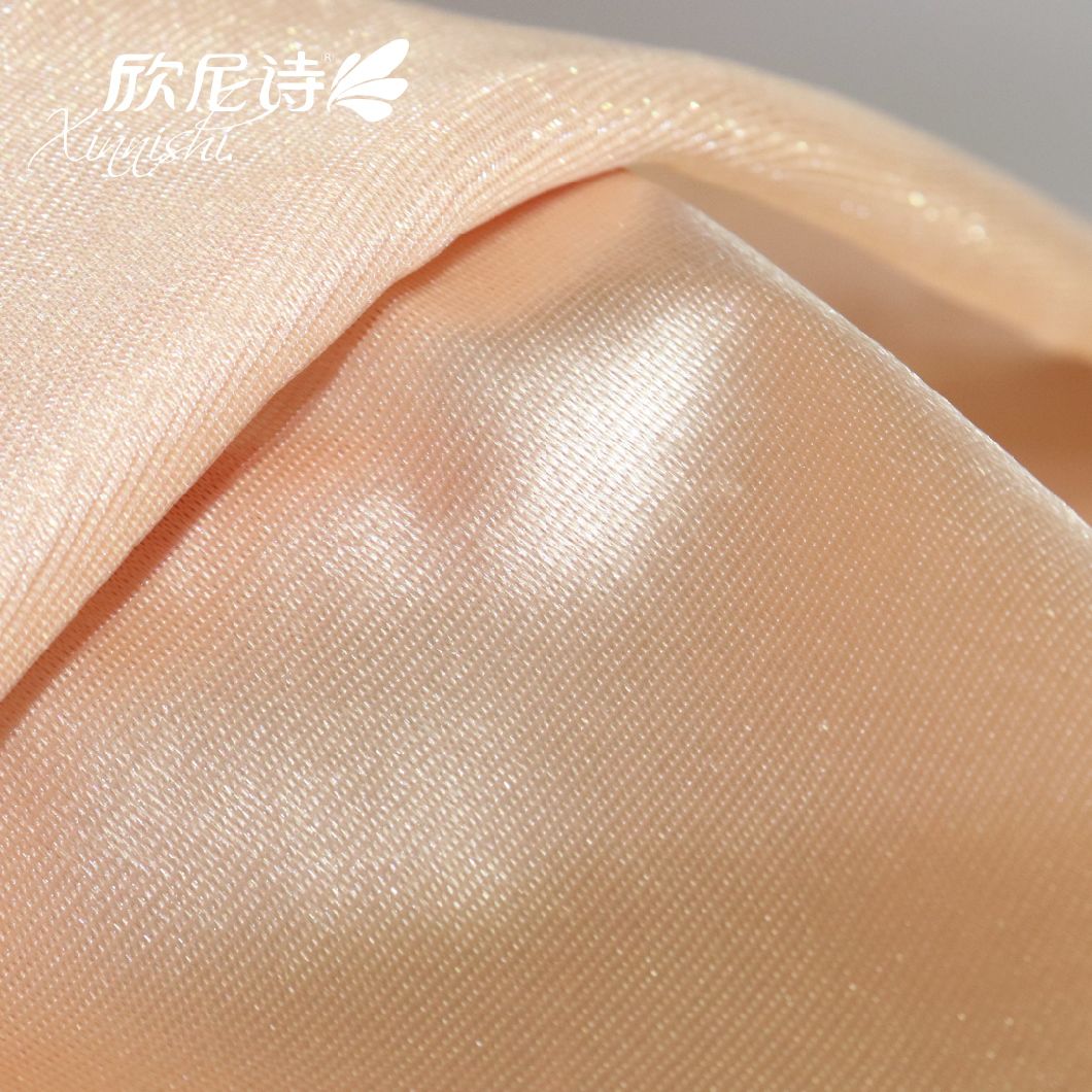 86%Polyester 14%Spandex Shiny Stretch Satin Fabric for Sleep Wear Dress