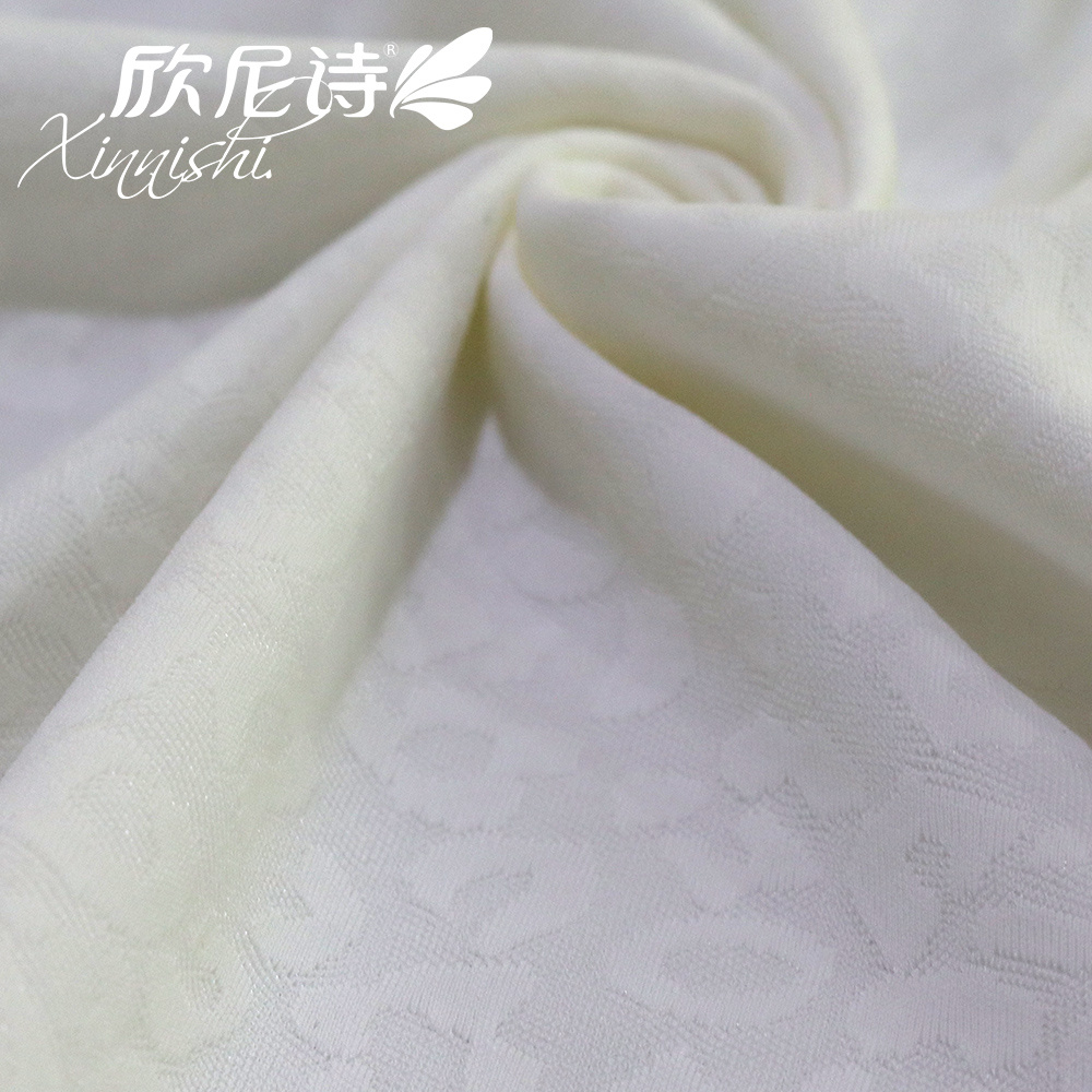 High Quality Stretch 78% Polyester 22% Spandex Solid Woven Jacquard Fabric for Sportswear Underwear Garment