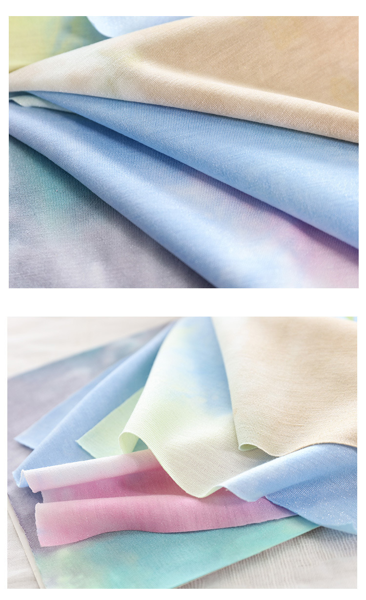 Color Fabric 85%Rayon 15%Silk Fabric Weft Knitting Bright Color Fabric