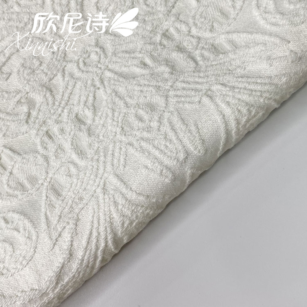 Hot Selling Customised Colour 87.5%Polyester 12.5%Spandex Jacquard Fabric for Garment