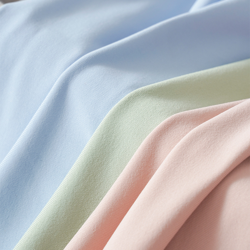 Solid Color 4 Way Stretch Elastic Swimwear Knit Leggings Fabric Nylon Spandex Textile Fabric