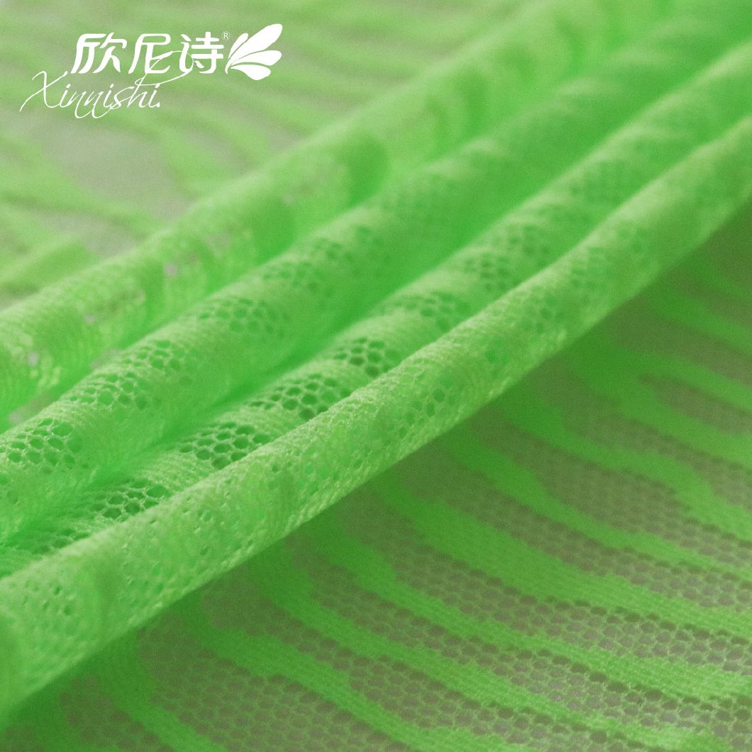 Ultrathin Knitting Mesh Fabric 93%Polyester 7%Spandex 4 Way Stretch Underwear Fabric for Female