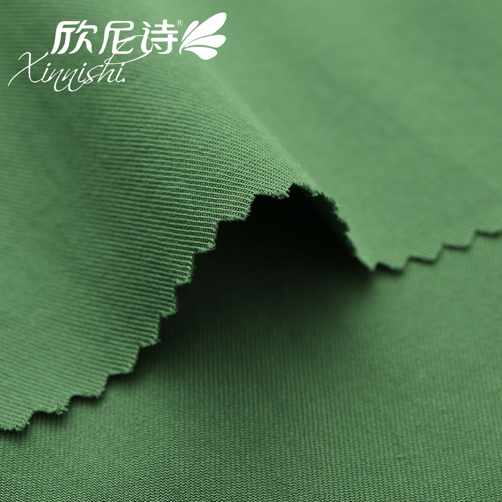 High Density 50% Modal 26% Spandex 24% Polyester Knitted Interlock Fabric for Sportswear Yoga Garment