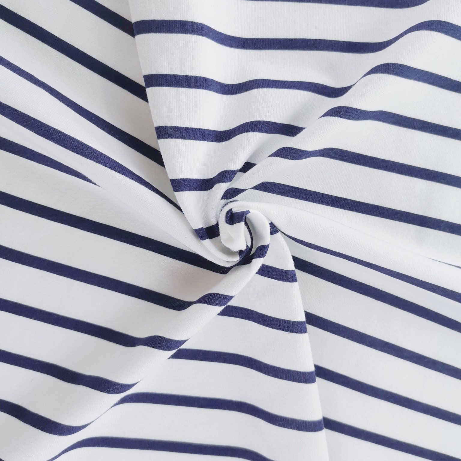 High Quality 100% Cotton Color Stripe Printed Knit Fabric for Baby Wear Shirt
