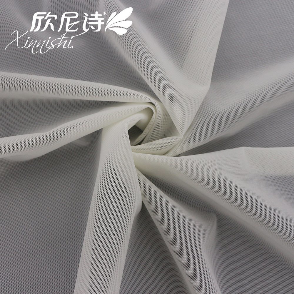 Hot Sale 93% Polyester 7% Spandex Power Net Knit Mesh Fabric for Bra Underwear
