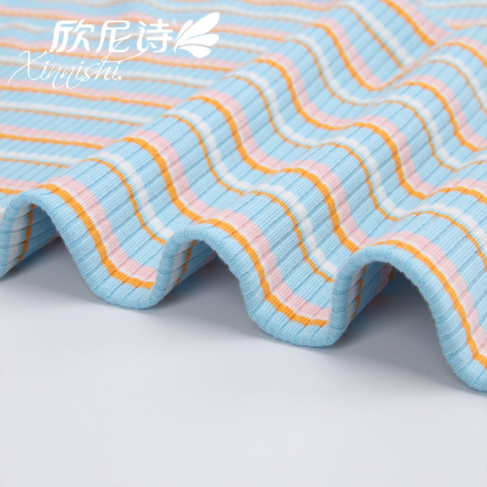 High Quality Plain Dyed 95% Cotton 5% Spandex Single Jersey Knit Fabric for Garment