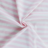 High Quality 100% Cotton Printed Pink Stripe Knit Fabric for Baby Wear Shirt