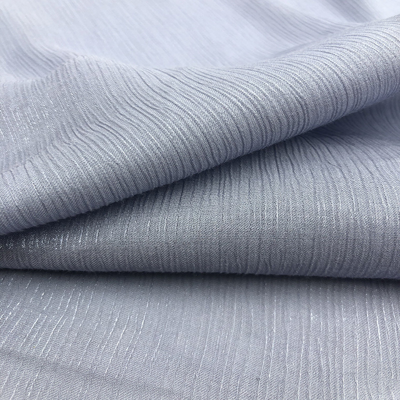 High Quality Woven 80%Rayon 20%Nylon Chiffon Crinkle Wrinkle Crepe Chiffon Fabric for Dress