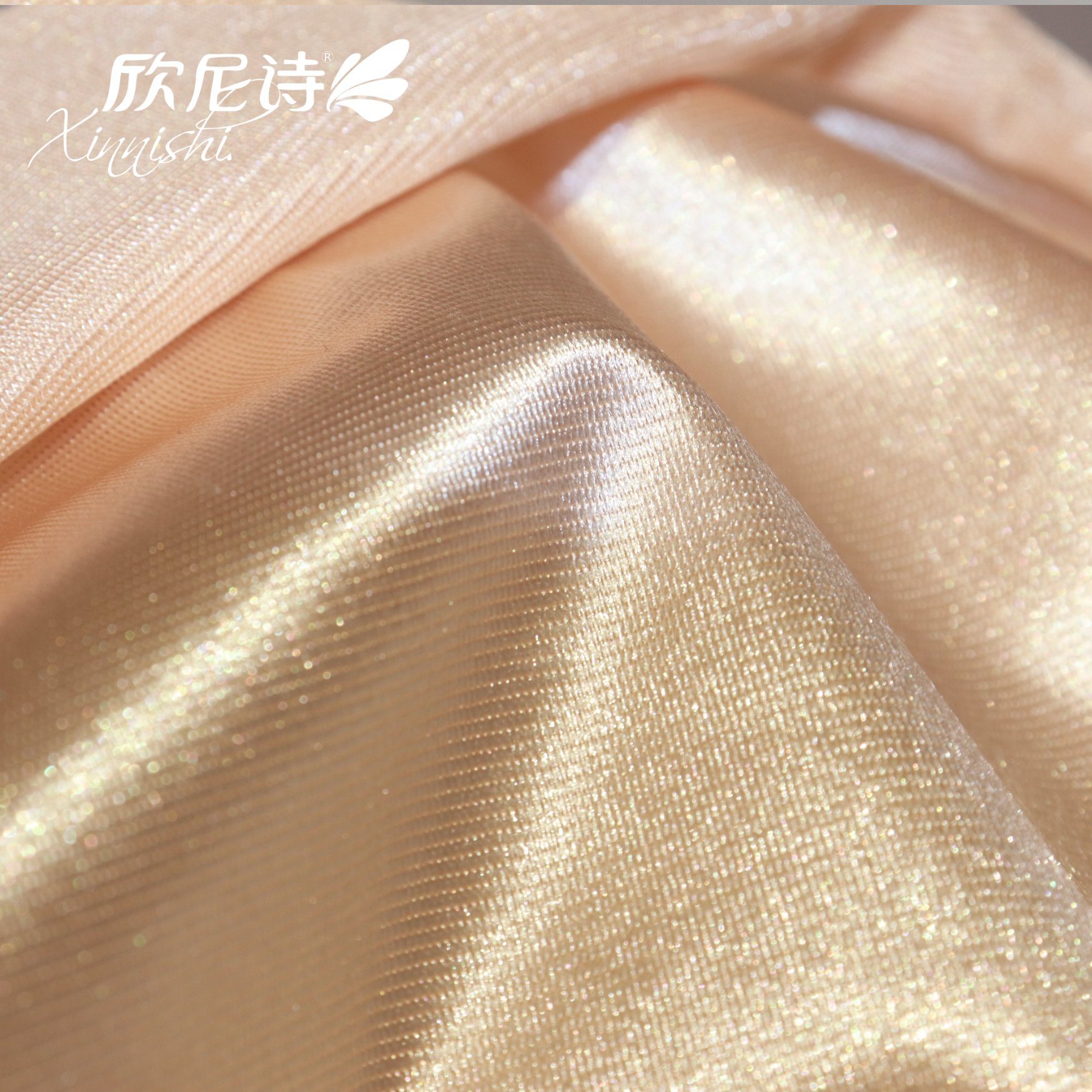 86%Polyester 14%Spandex Shiny Stretch Satin Fabric for Sleep Wear Dress