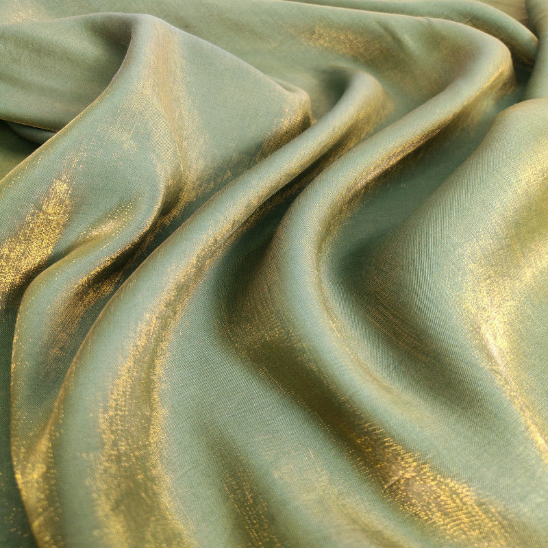 Multi Colors 70% Polyester 30% Cotton Wight 150cm Blue Gilding Satin Fabric for Bridal
