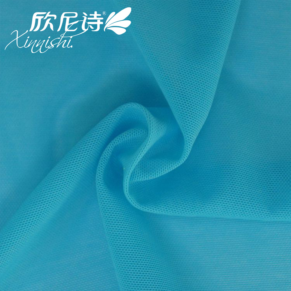 Hot-Sale Knitting Plain Custom Mesh Elastic 93%Polyester 7% Spandex Mesh Fabric