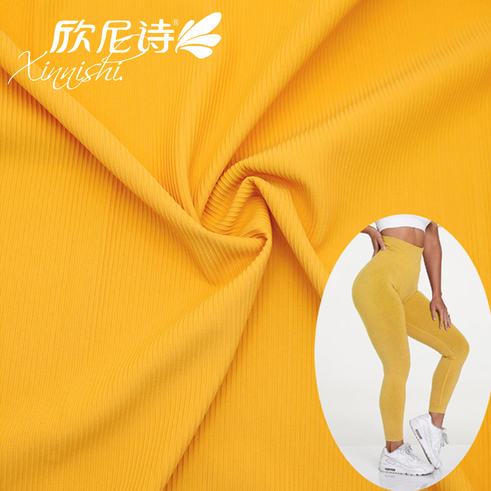 High Elastic Ribbed 90% Polyester 10% Spandex Swimsuits Bikini Swimwear Fabric