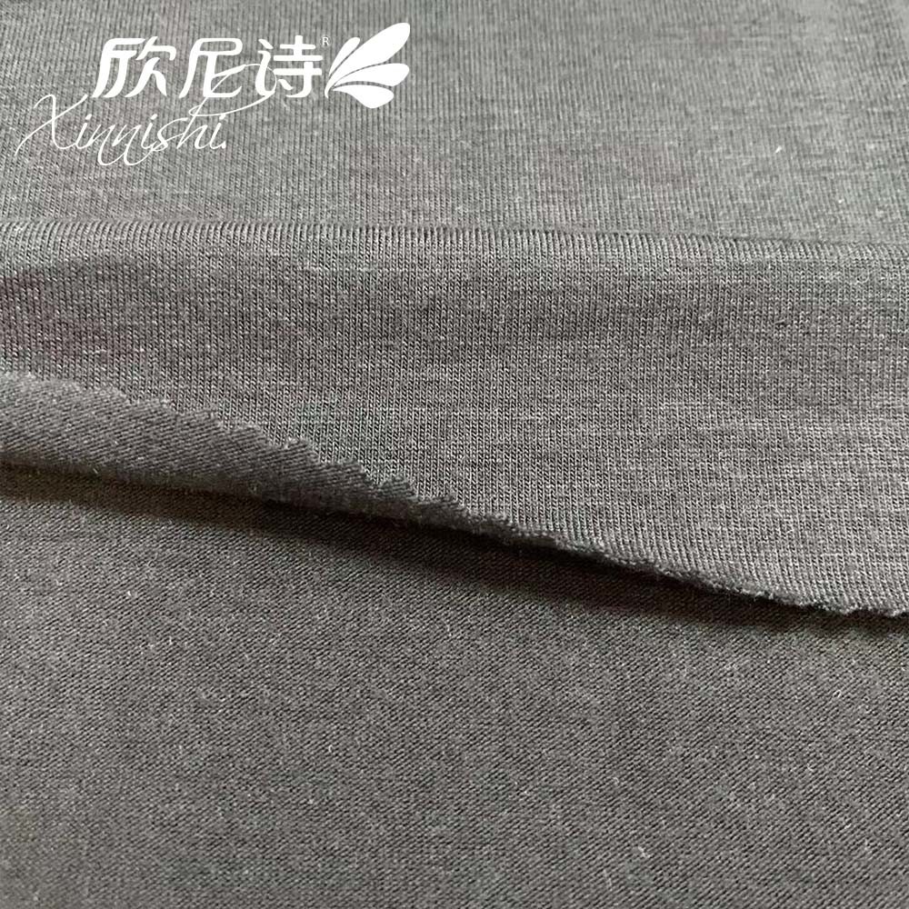 100% Cottonstretch Breathable Plain Dyed Jersey Textile Fabric for T-Shirt Garment Underwear