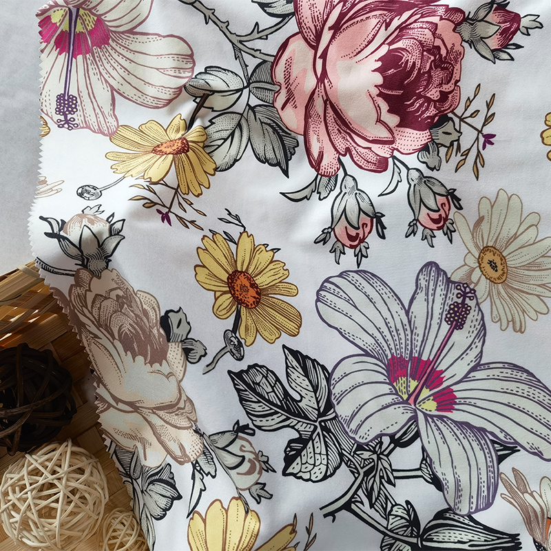 Customisable 90%Polyester 10%Spandex High Elastic Knitted Fabric Pattern Design Printed Fabric for Garment