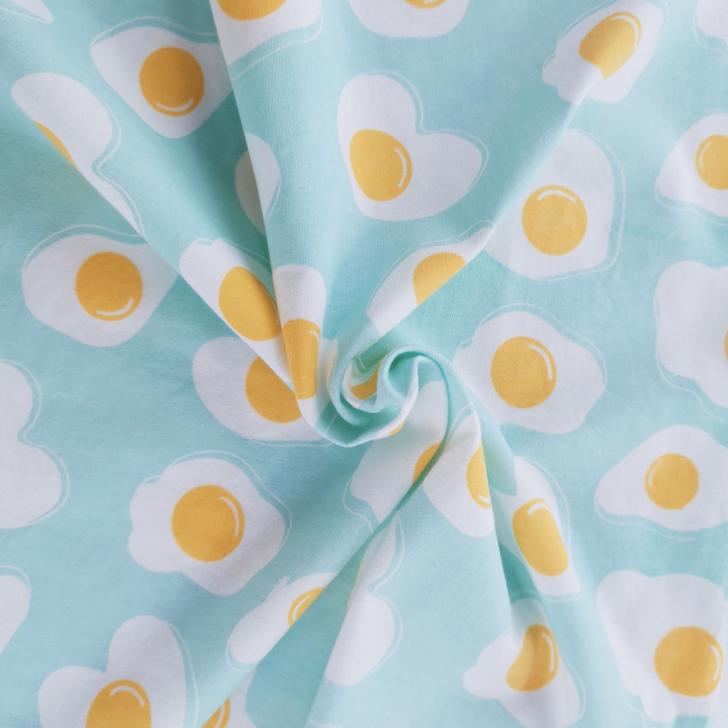 High Quality 100% Cotton Color Stripe Printed Knit Fabric for Baby Wear Shirt