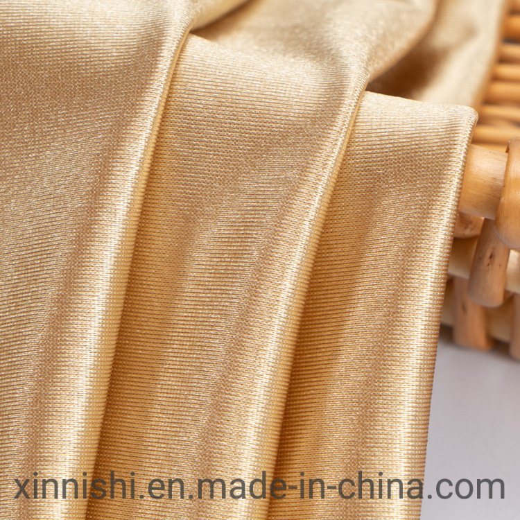 86%Polyester 14%Spandex 180GSM Satin Textile Fabric for Garment Evening Dress