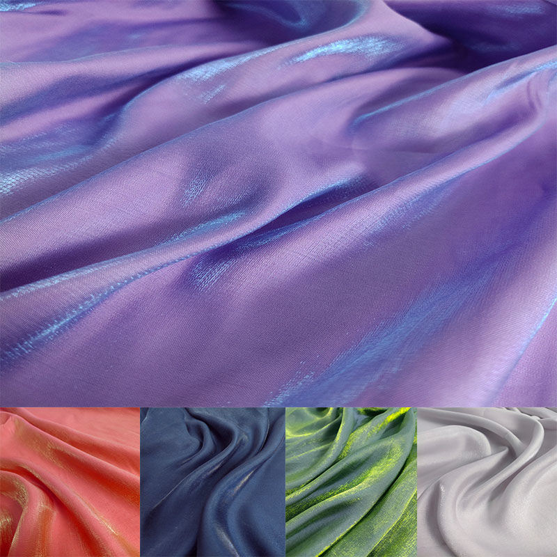 Multi Colors 70% Polyester 30% Cotton Wight 150cm Gilding Satin Fabric for Bridal SA0022-32