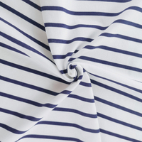 High Quality 100% Cotton Printed Black Stripe Knit Fabric for Baby Wear Shirt