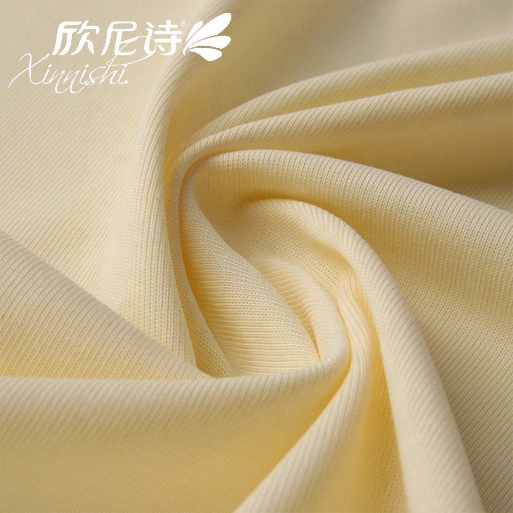 100% Cotton Single Jersey Knitted Plain Textile Fabric for Underwear Bra Sportswear Garment
