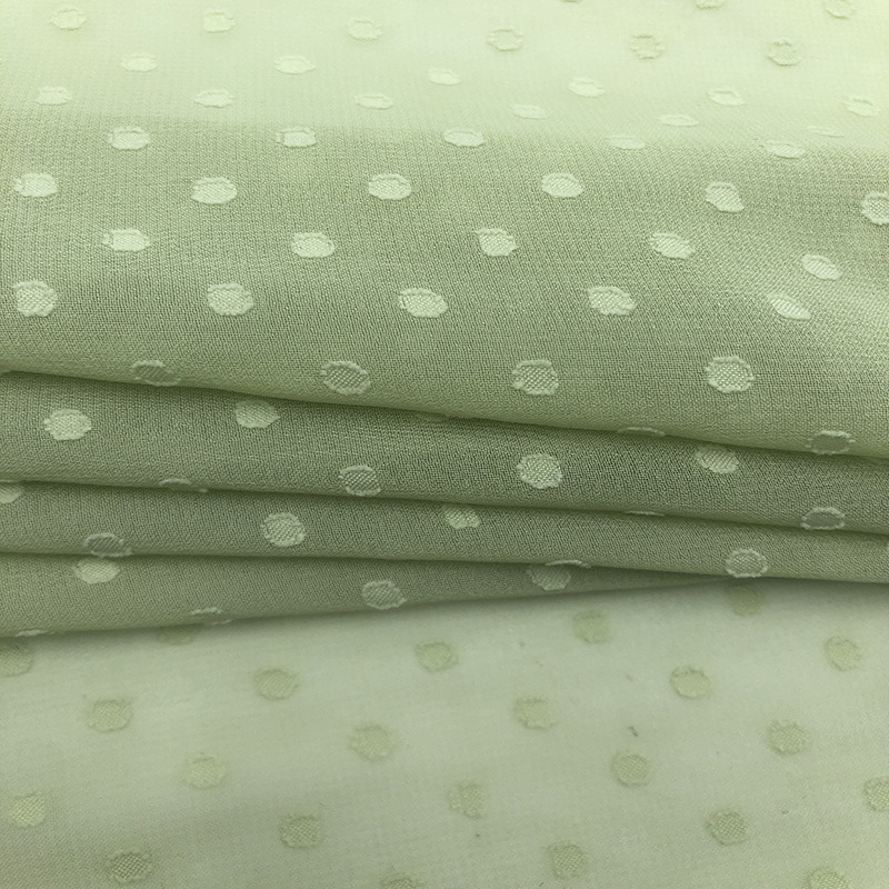 100% Polyester Fabric DOT Jacquard Fabric Chiffon Fabric for Garment