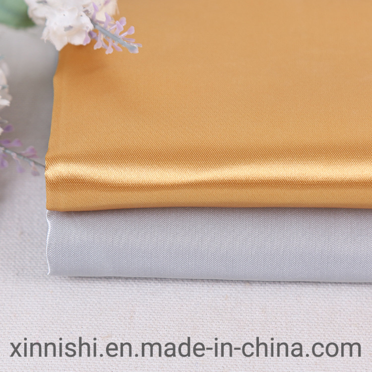 Plain Dyed 96% Polyester 4%Spandex Bridal Satin Stretch Textile Satin Fabric for Nightwear Garment