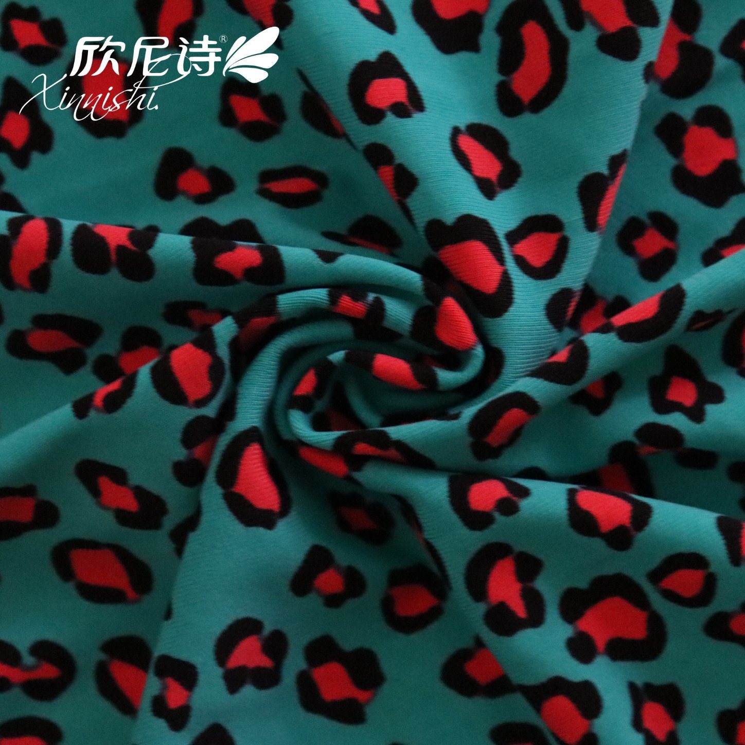 85 Polyester 15 Spandex Leopard Print Knit Textile Fabric for Lingerie Underwear Swimwear Garment