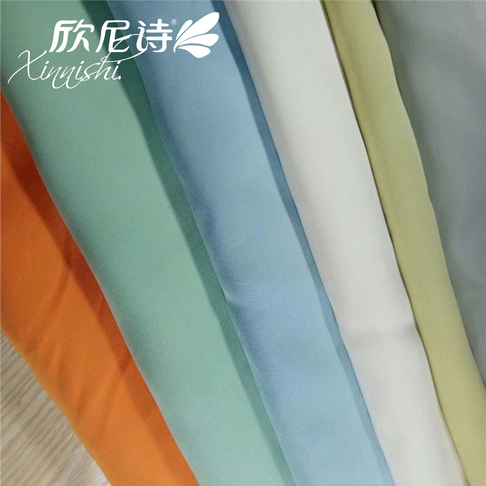 High Quality Soft Hand Feeling 90% Polyester 10% Spandex Stretch Satin Fabric for Nightdress Garment