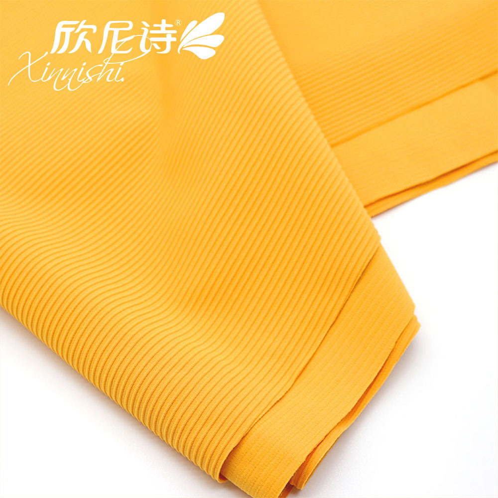 High Elastic Ribbed 90% Polyester 10% Spandex Swimsuits Bikini Swimwear Fabric