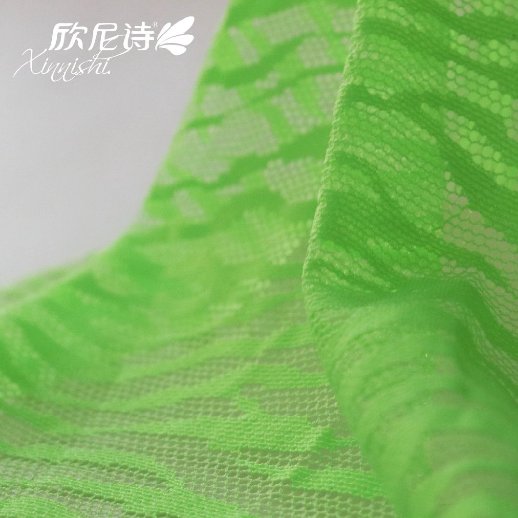 Ultrathin Knitting Mesh Fabric 93%Polyester 7%Spandex 4 Way Stretch Underwear Fabric for Female