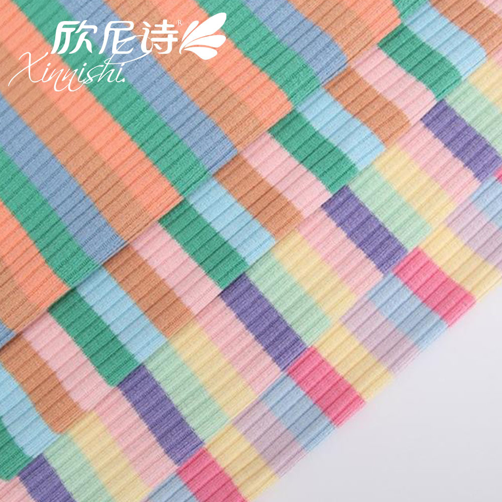 High Quality Plain Dyed 95% Cotton 5% Spandex Single Jersey Knit Fabric for Garment