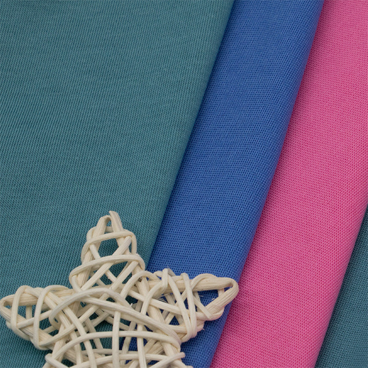 High Quality 100% Cotton Jersey Knit Blue Color Fabric for Sportswear T-Shirt J1026-2