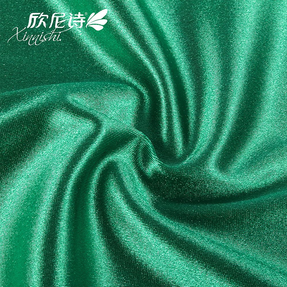 Shiny Polyester Spandex Suitable for Lady Dresses Pajamas Shirts Silky Stretchy Satin Fabric