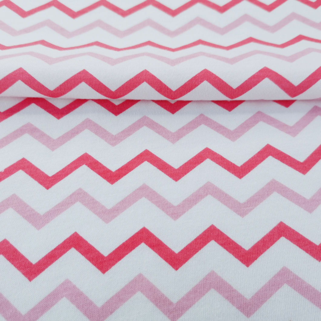 High Quality 100% Cotton Printed Knit Fabric for Baby Wear Shirt Garment