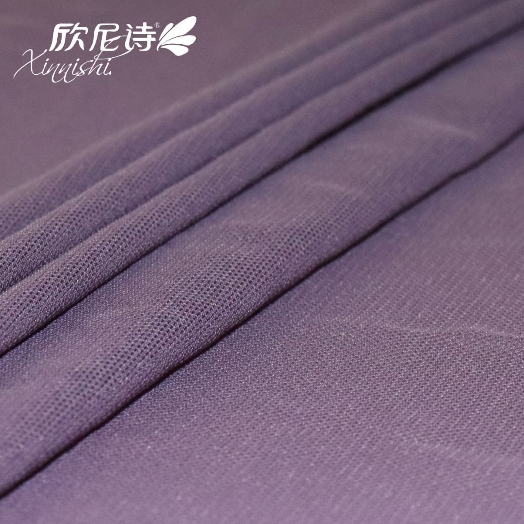 High Quality Stretch 4 Way 93% Polyester 7% Spandex Mesh Fabric for Bra Underwear Garment