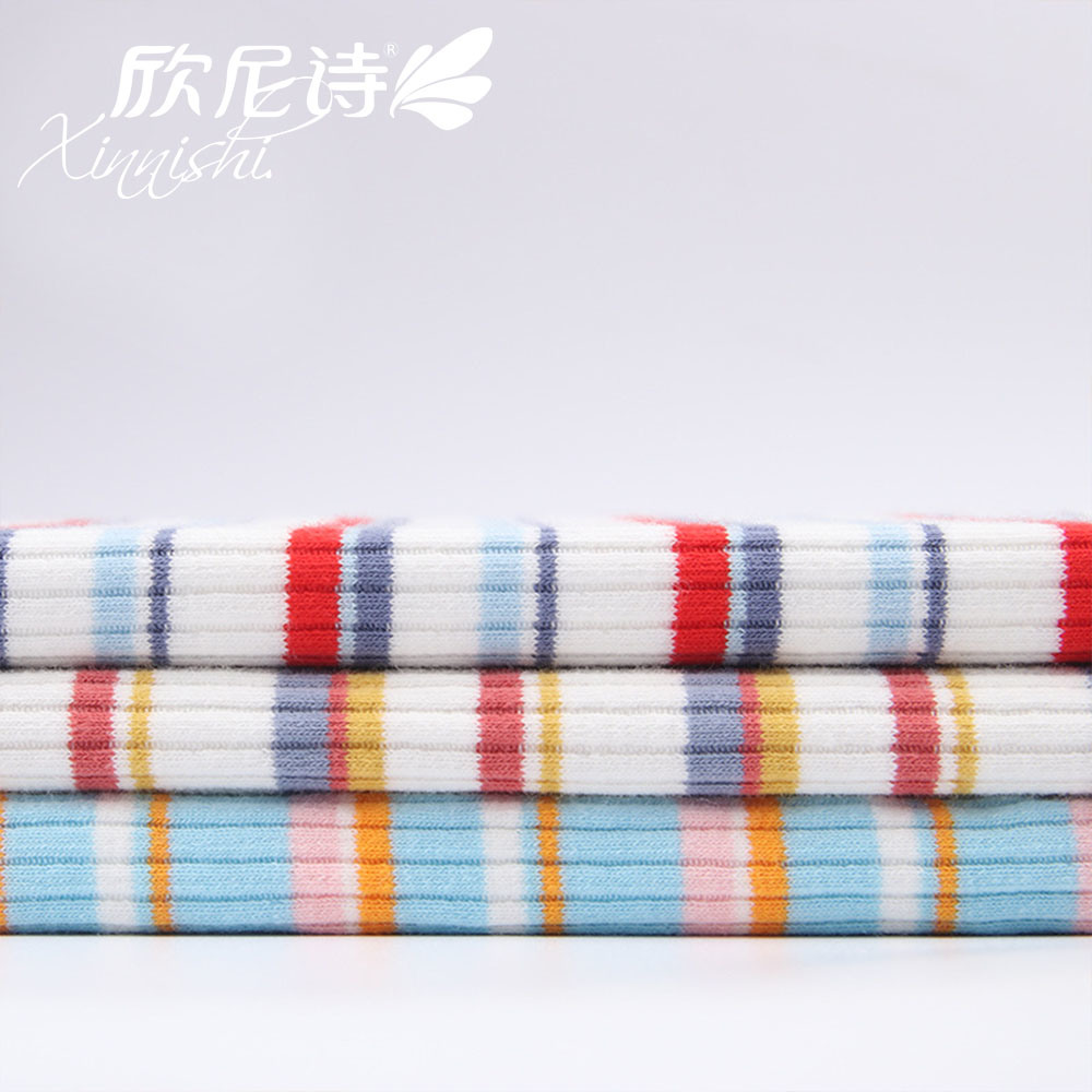 95% Cotton 5% Spandex Plain Single Jersey Knitted Fabric of Baby T-Shirt for Spot