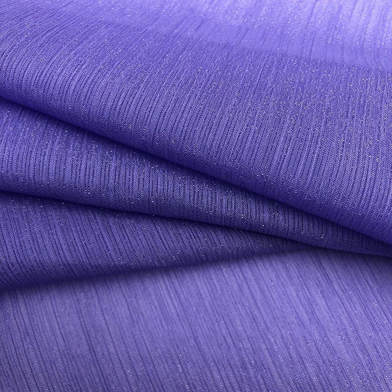 Breathable High Quality 100% Polyester Shinny Chiffon Fabric for Dress