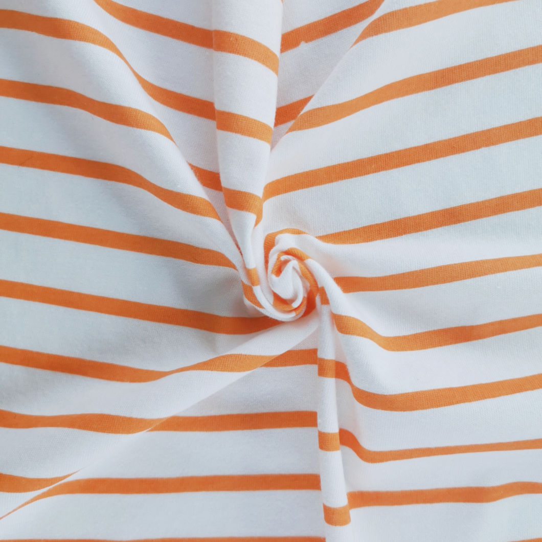 High Quality 100% Cotton Printed Knit Fabric Comfortable for Baby Wear Shirt