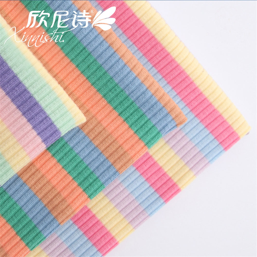 High Quality Plain Dyed 95% Cotton 5% Spandex Single Jersey Knit Fabric for Garment