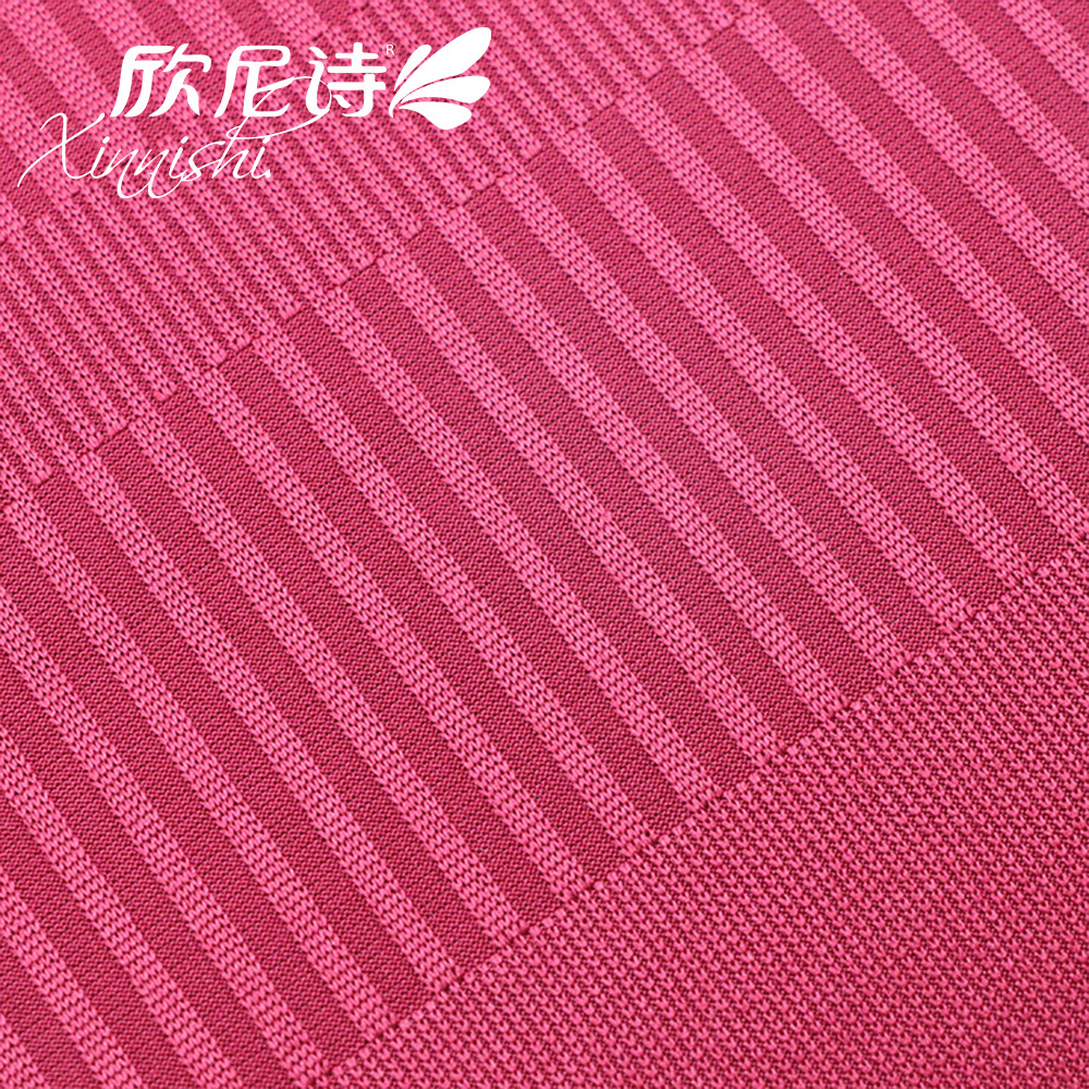 Fashionable 87.5%Polyester 12.5%Spandex Custom Spandex Knitted Rib Knit Jacquard Fabric for Female Dress