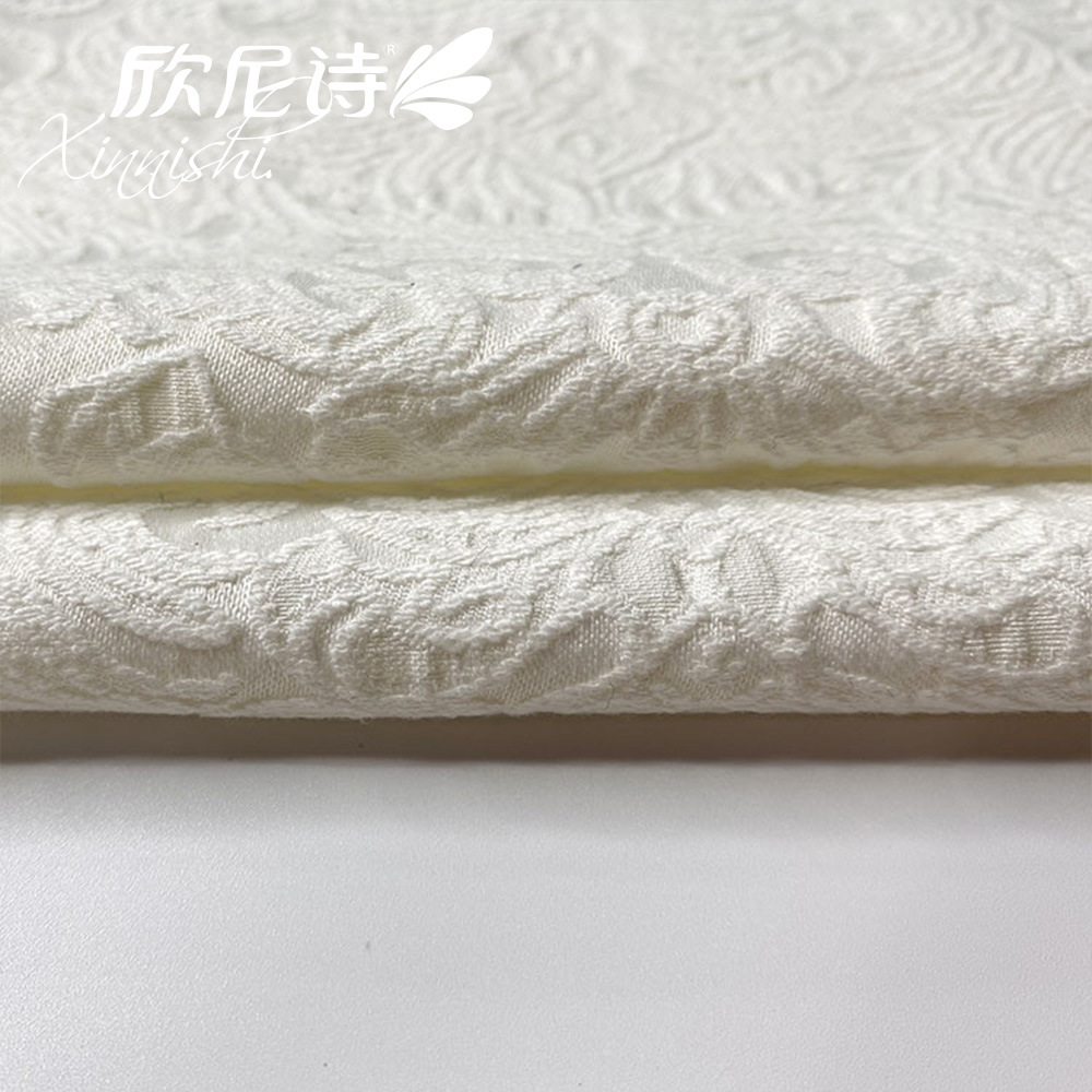 Hot Selling Customised Colour 87.5%Polyester 12.5%Spandex Jacquard Fabric for Garment