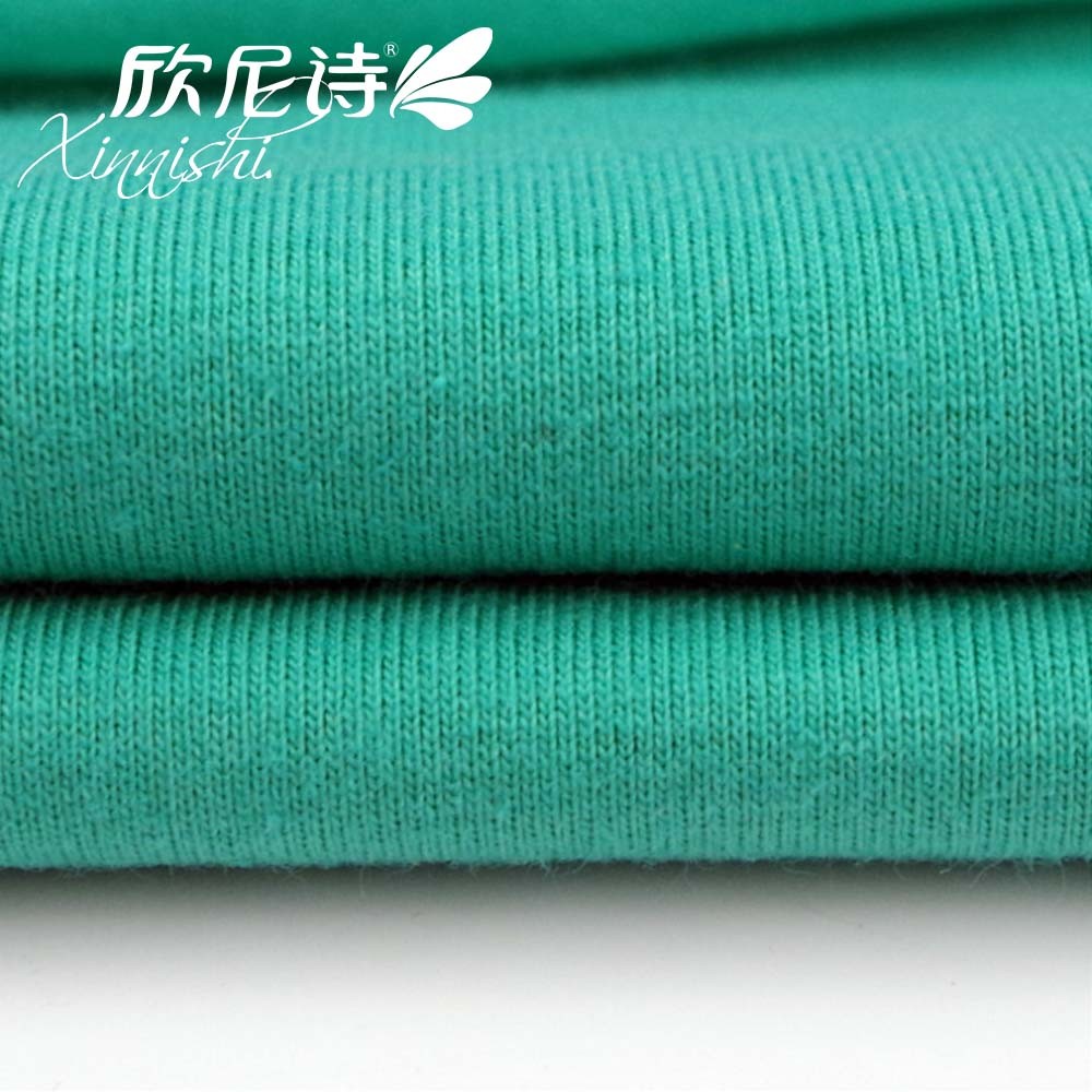 High Stretch 95% Cotton 5% Spandex Jersey Textile Fabric for Sportswear Garment with Color