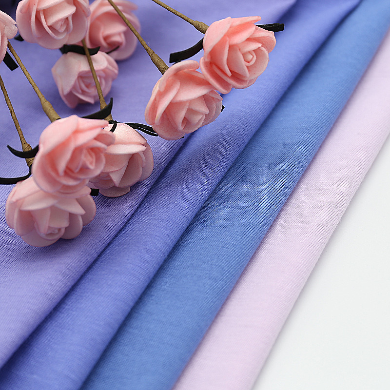 95% Cotton 5% Spandex High Stretch Jersey Textile Fabric for Sportswear Garment