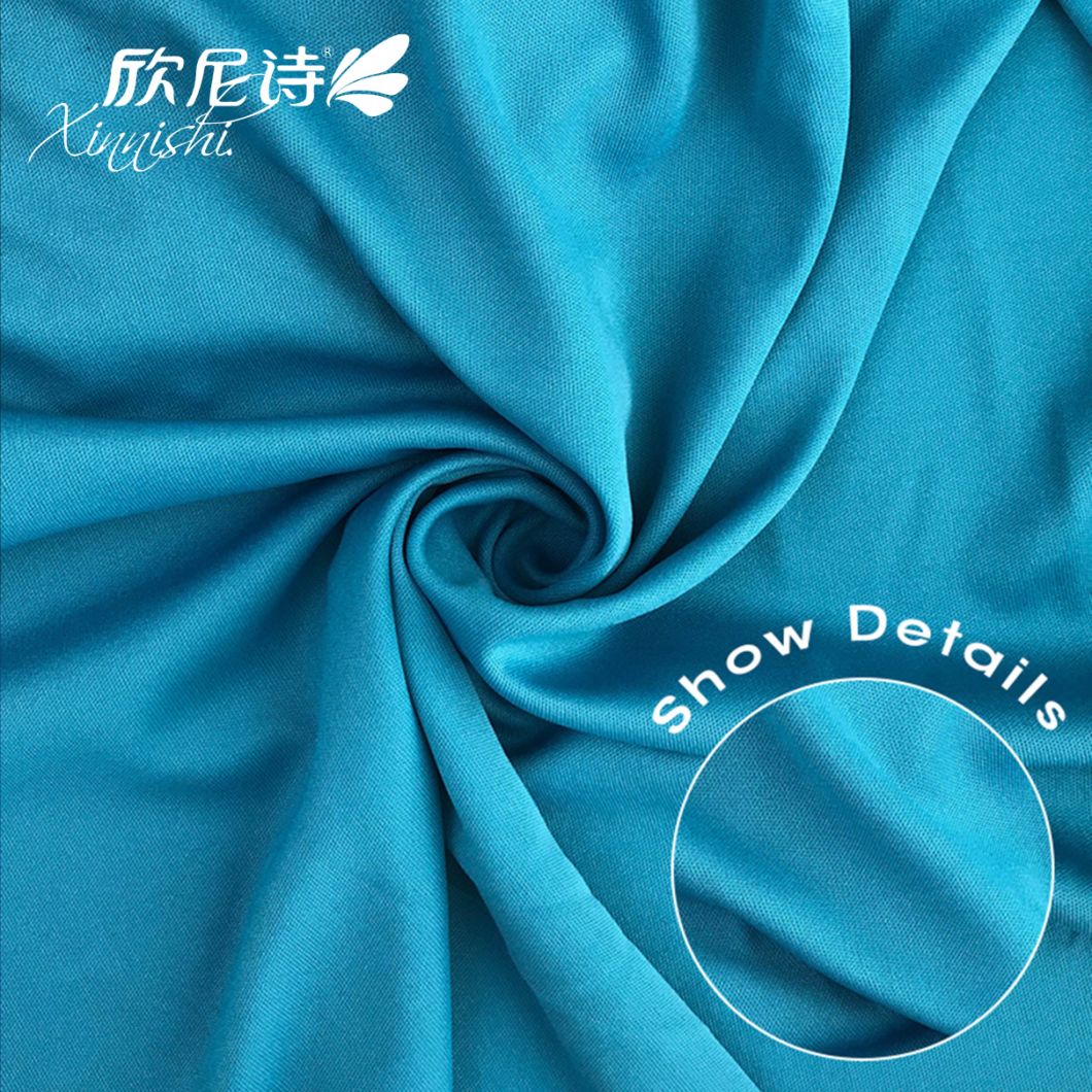 Knitting Double Jersey 75% Polyester 25% Spandex Interlock Fabric for Sportswear