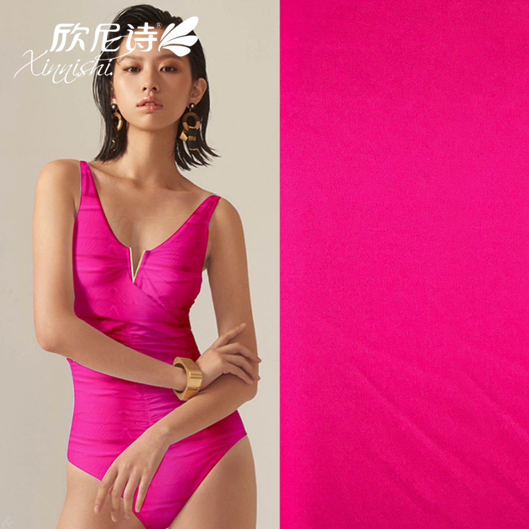 81.7% Nylon 18.3% Spandex Soft Breathable Interlock Fabric for Sportswear Swimwear Garment
