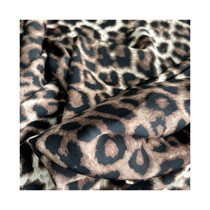 Custom Digital Printing Leopard Print 85%Polyester 15%Spandex Textile Fabric for Swimwear Garment